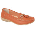 Jo and Joe nautical leather shoes orange.