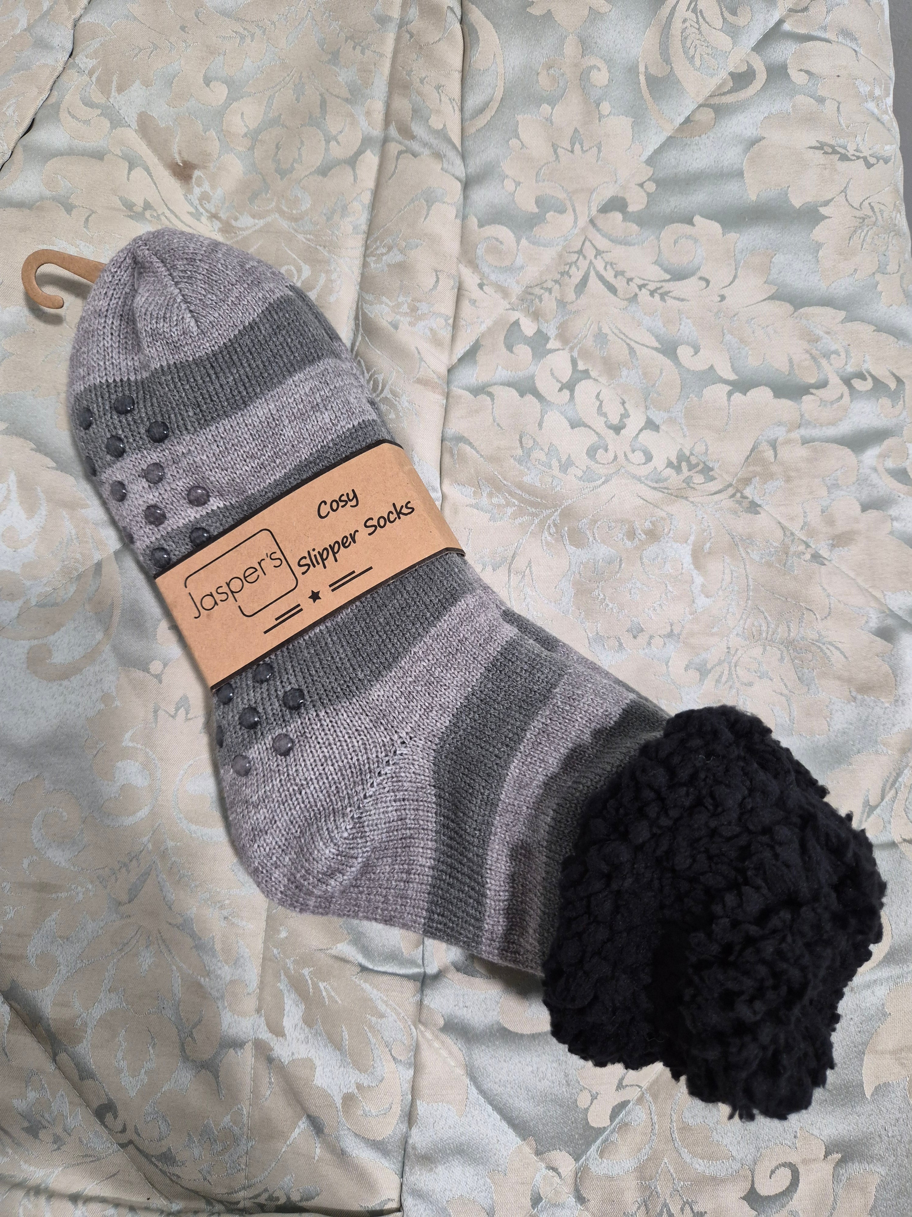 Jasper's super cosy slipper socks sz 7-11