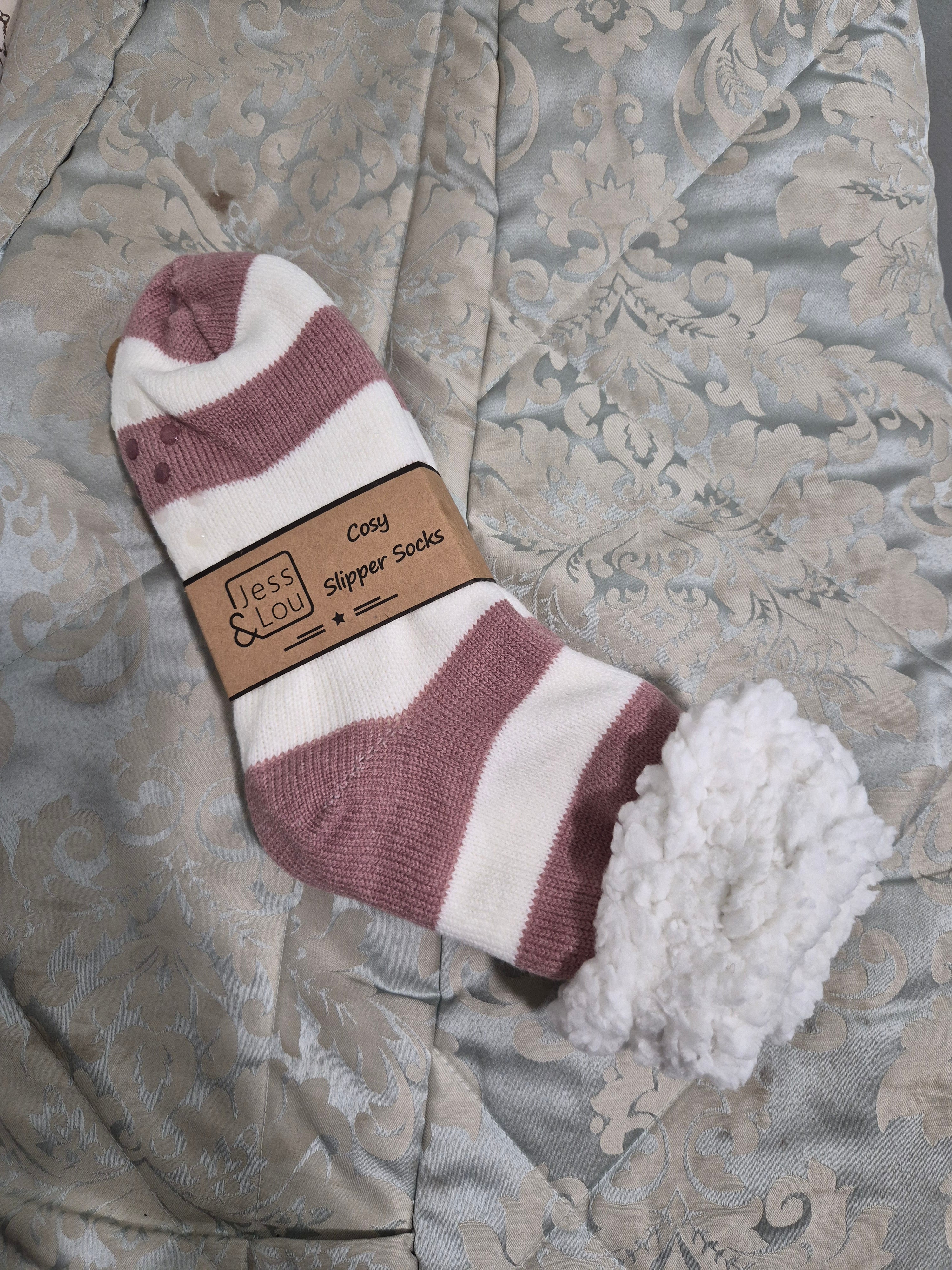 Jess and lou super cosy slipper socks sz 4-7