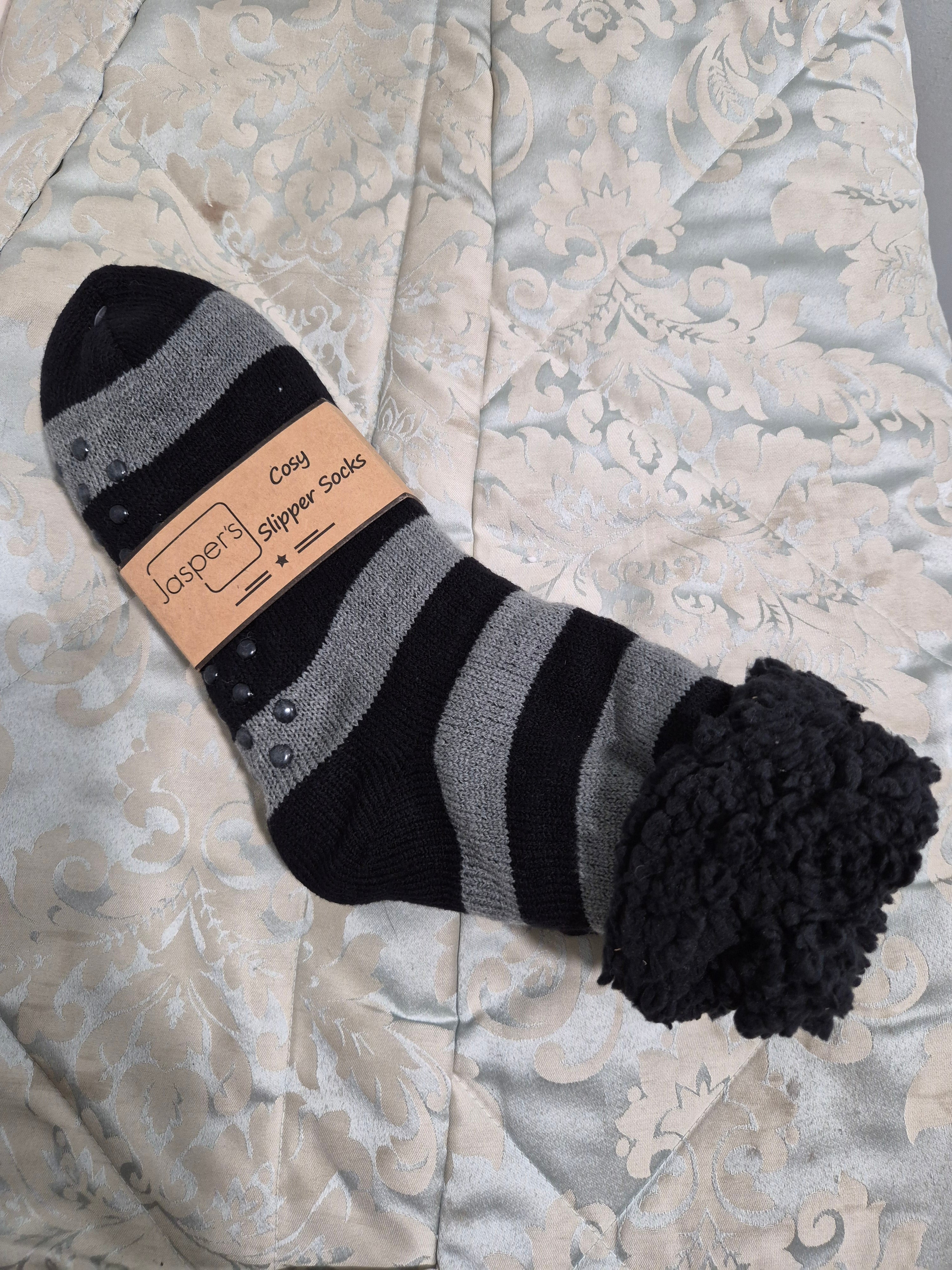 Jasper's super cosy slipper socks sz 7-11