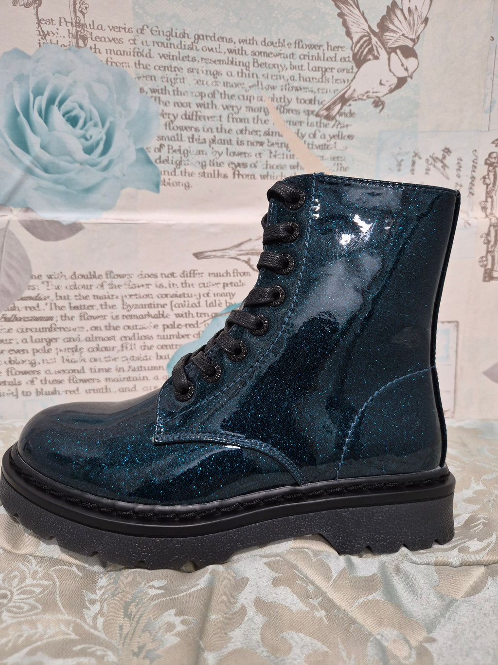 New heavenly feet ocean glitter justina boots