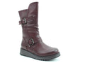 Heavenly Feet Hannah Boots burgundy, Vegan-Friendly Ladies Ankle Boots with Memo