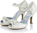 Ruby Shoo Clarissa White / Silver Heel