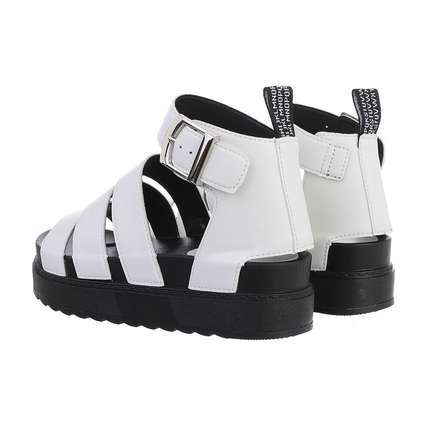 Europa 520 White Wedge Sandal