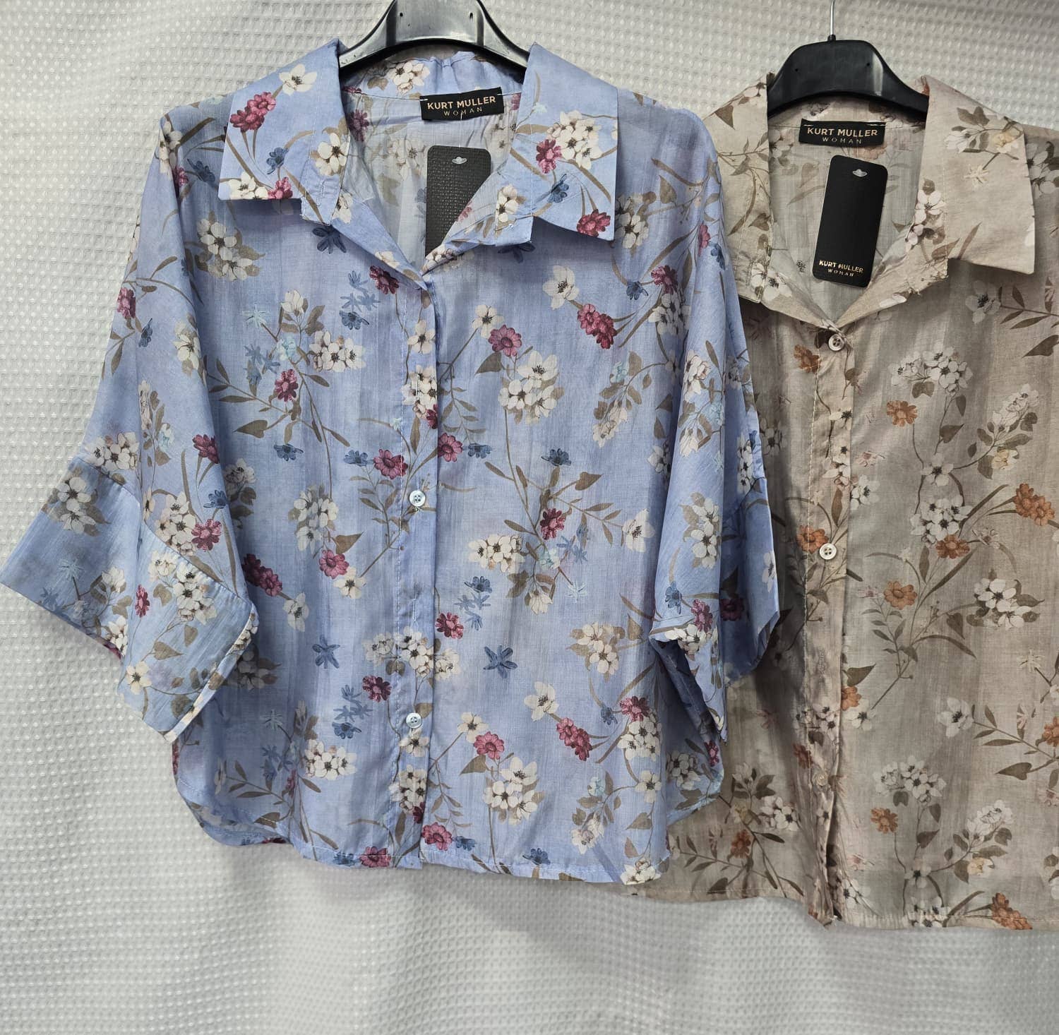 Floral Tencel Blouse: White