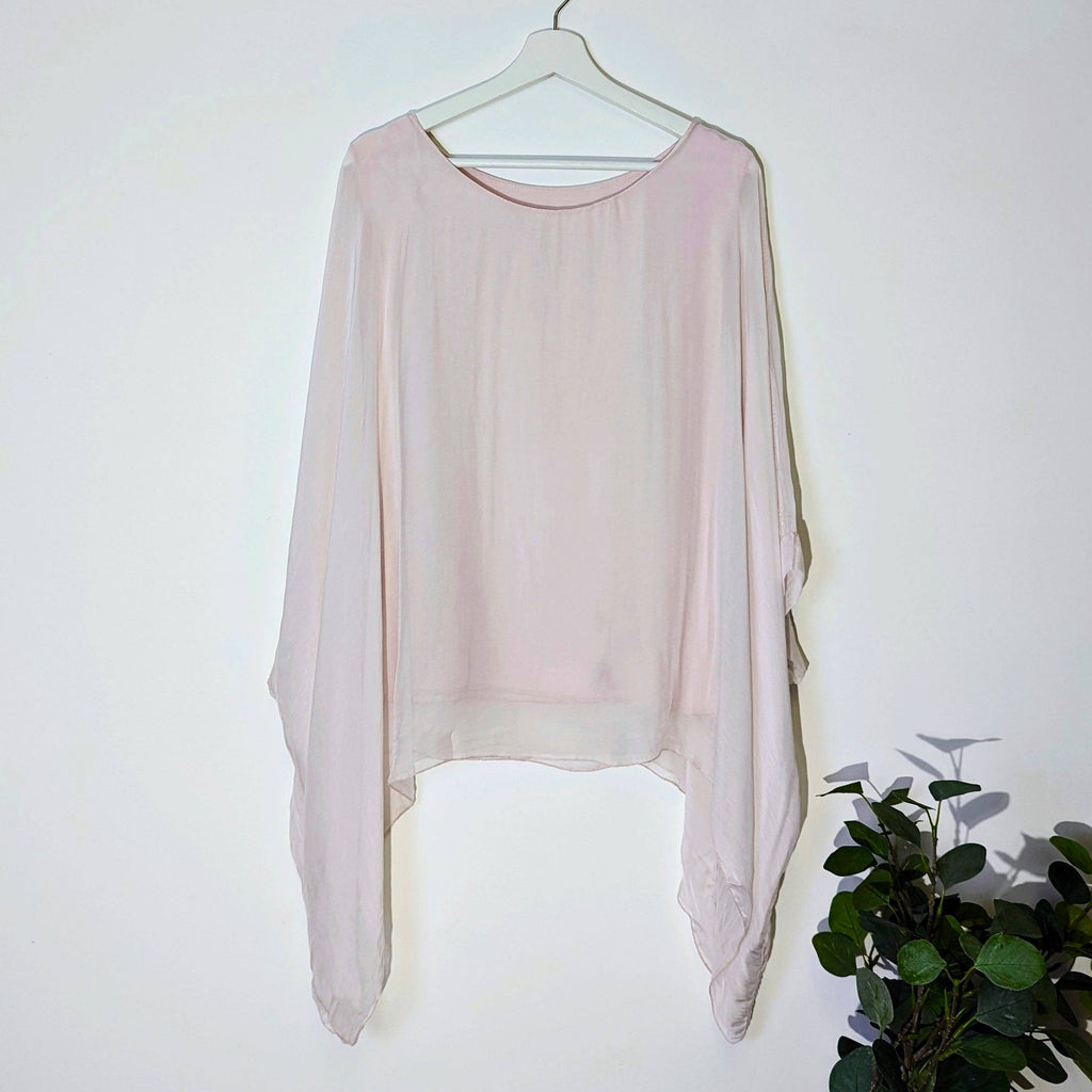 Plain silk tunic with comfortable attached undergarment (O/S): GRN