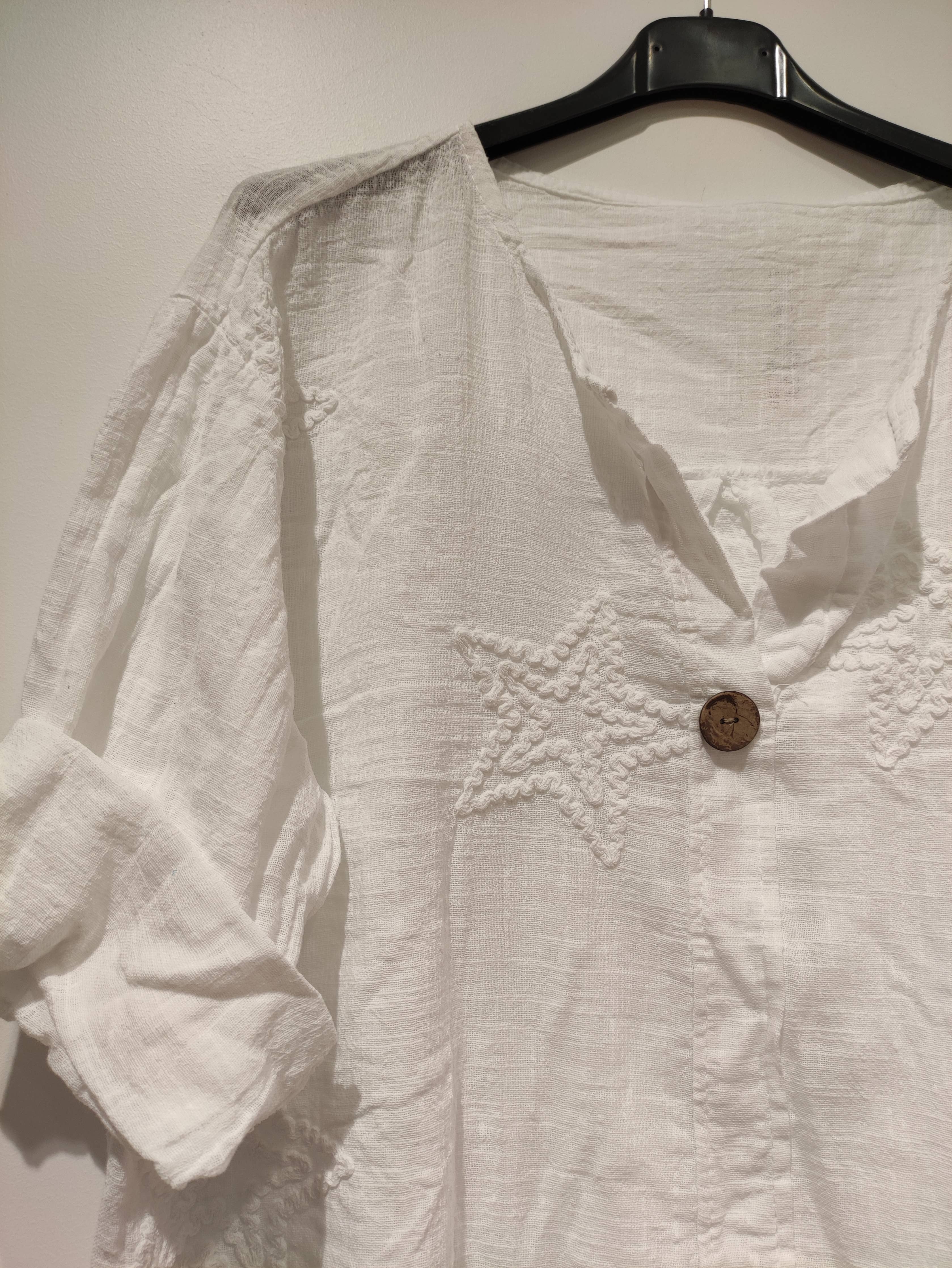 LISA Star Blouse - PE25: White / YOU(36-46)