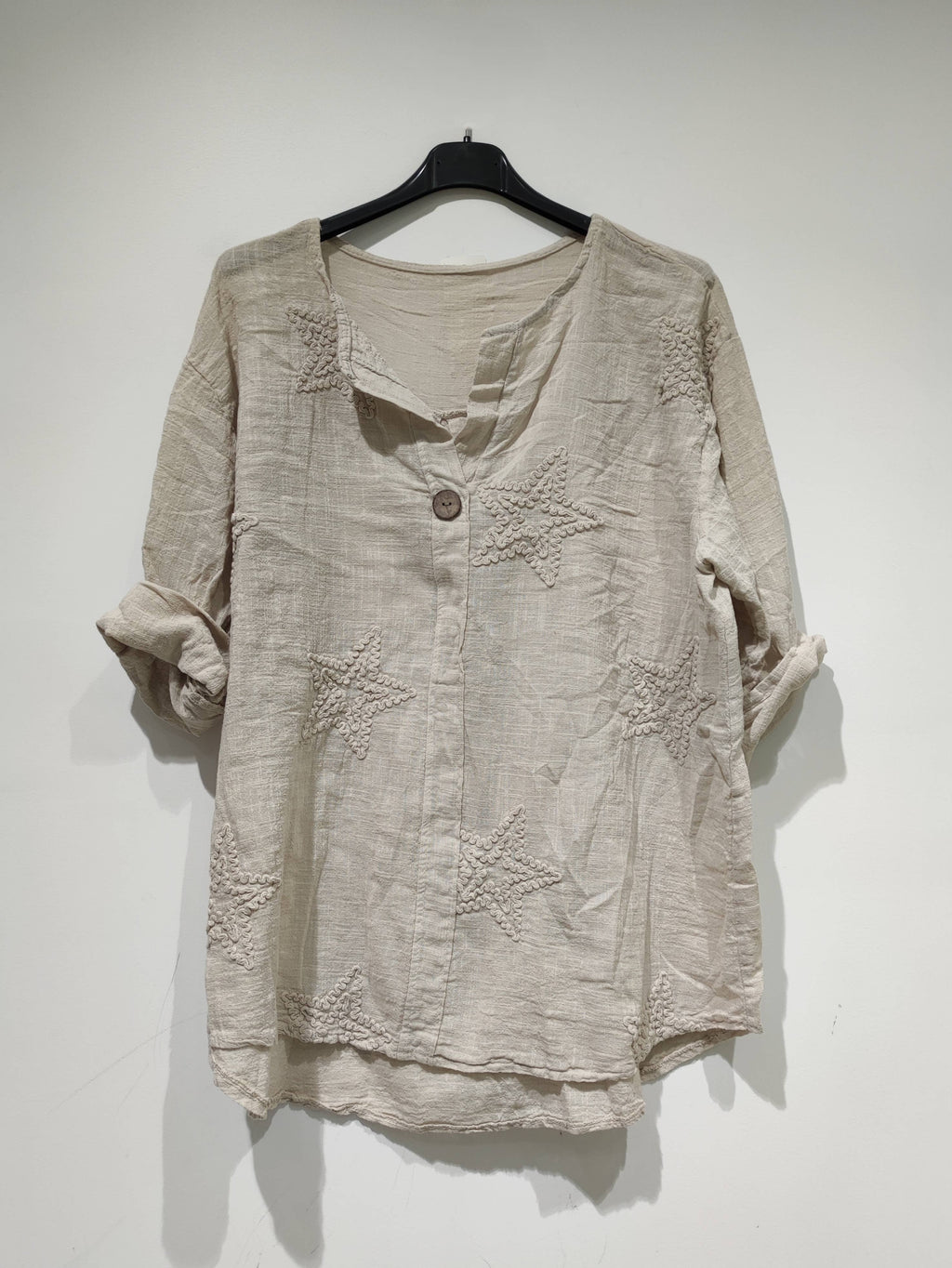 LISA Star Blouse - PE25: White / YOU(36-46)