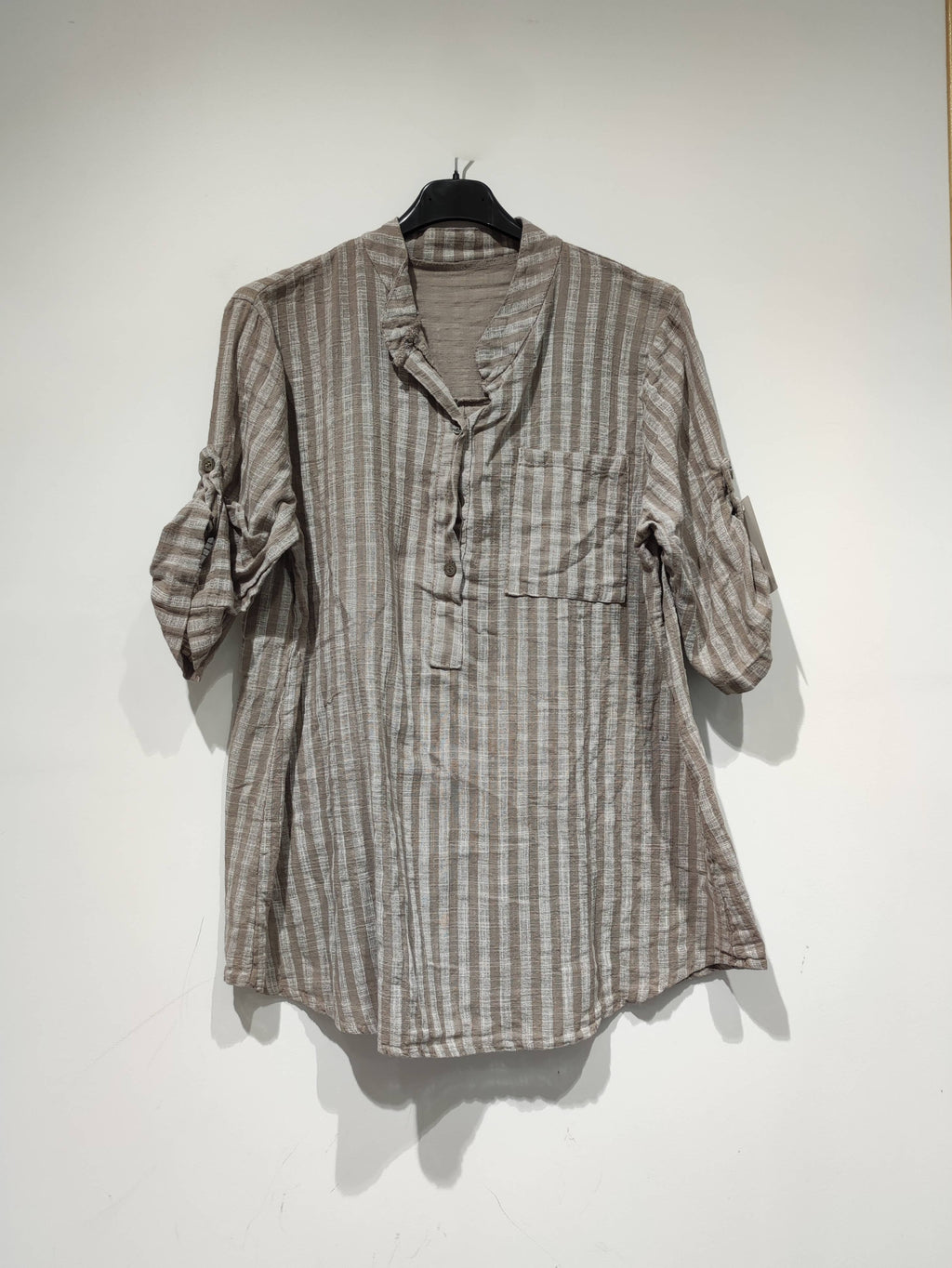 LISA Striped Blouse - PE25: White / You(38-48)