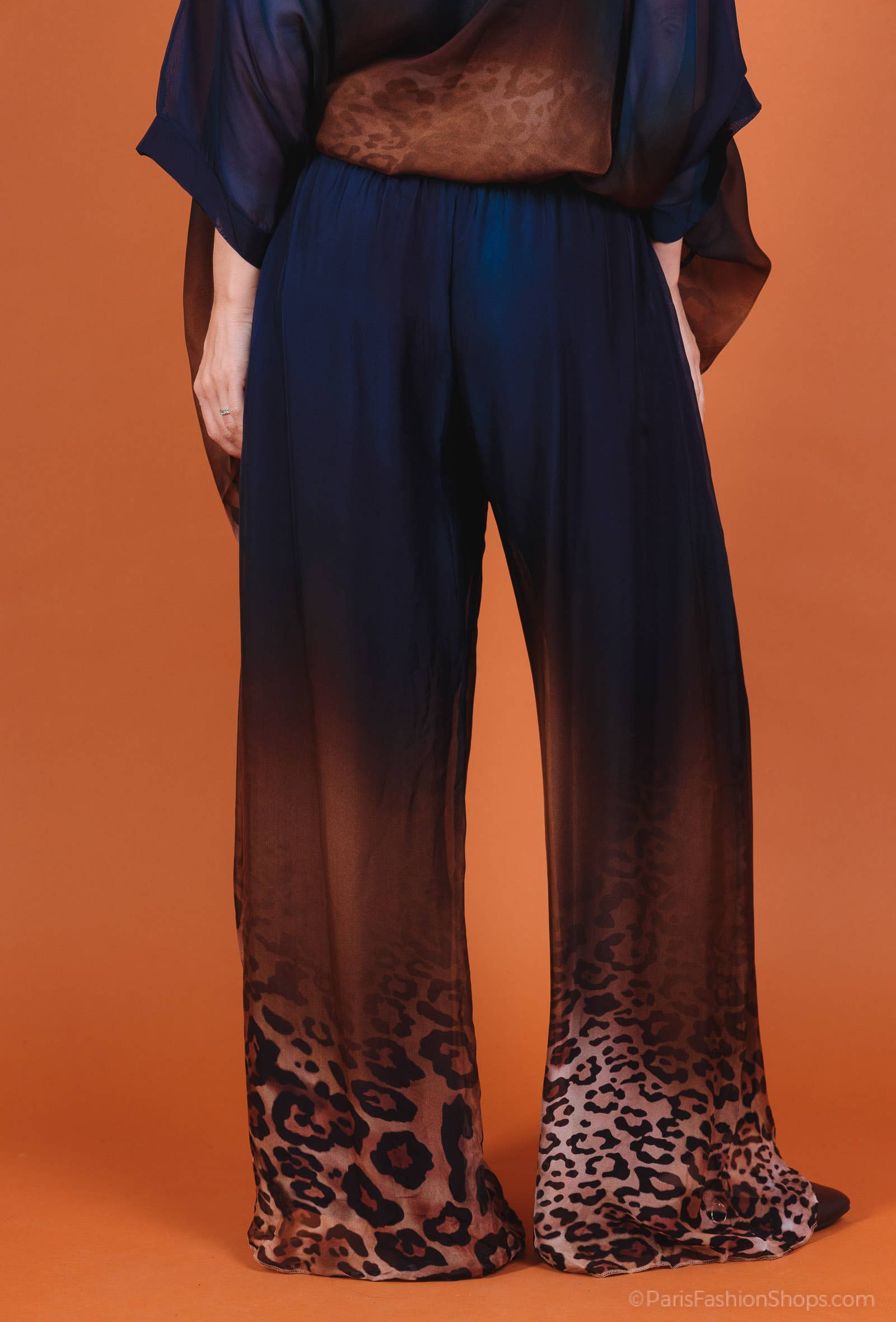 Silk Trousers 20568: Pink