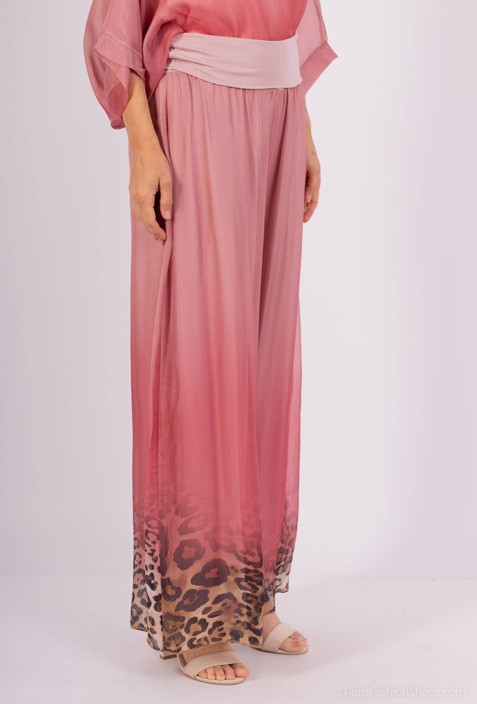 Silk Trousers 20568: Navy