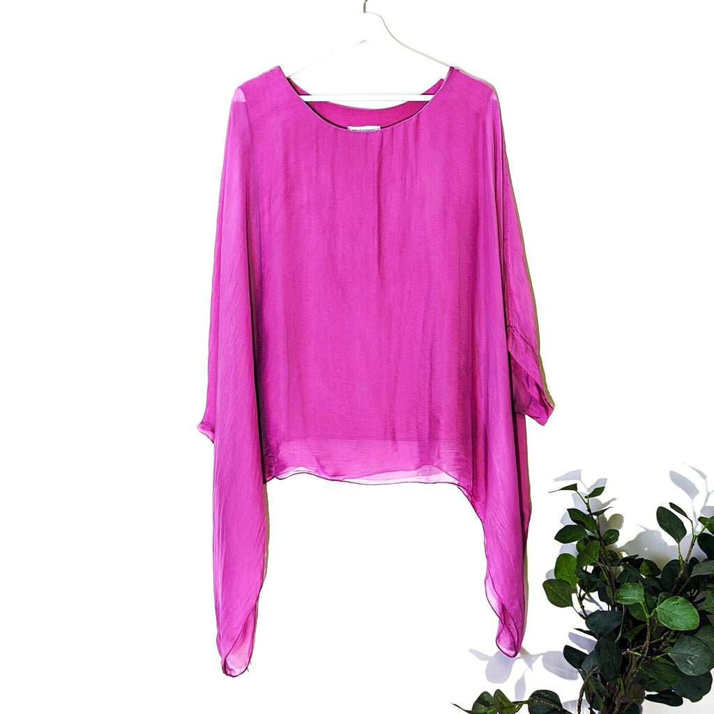 Plain silk tunic with comfortable attached undergarment (O/S): LGRN
