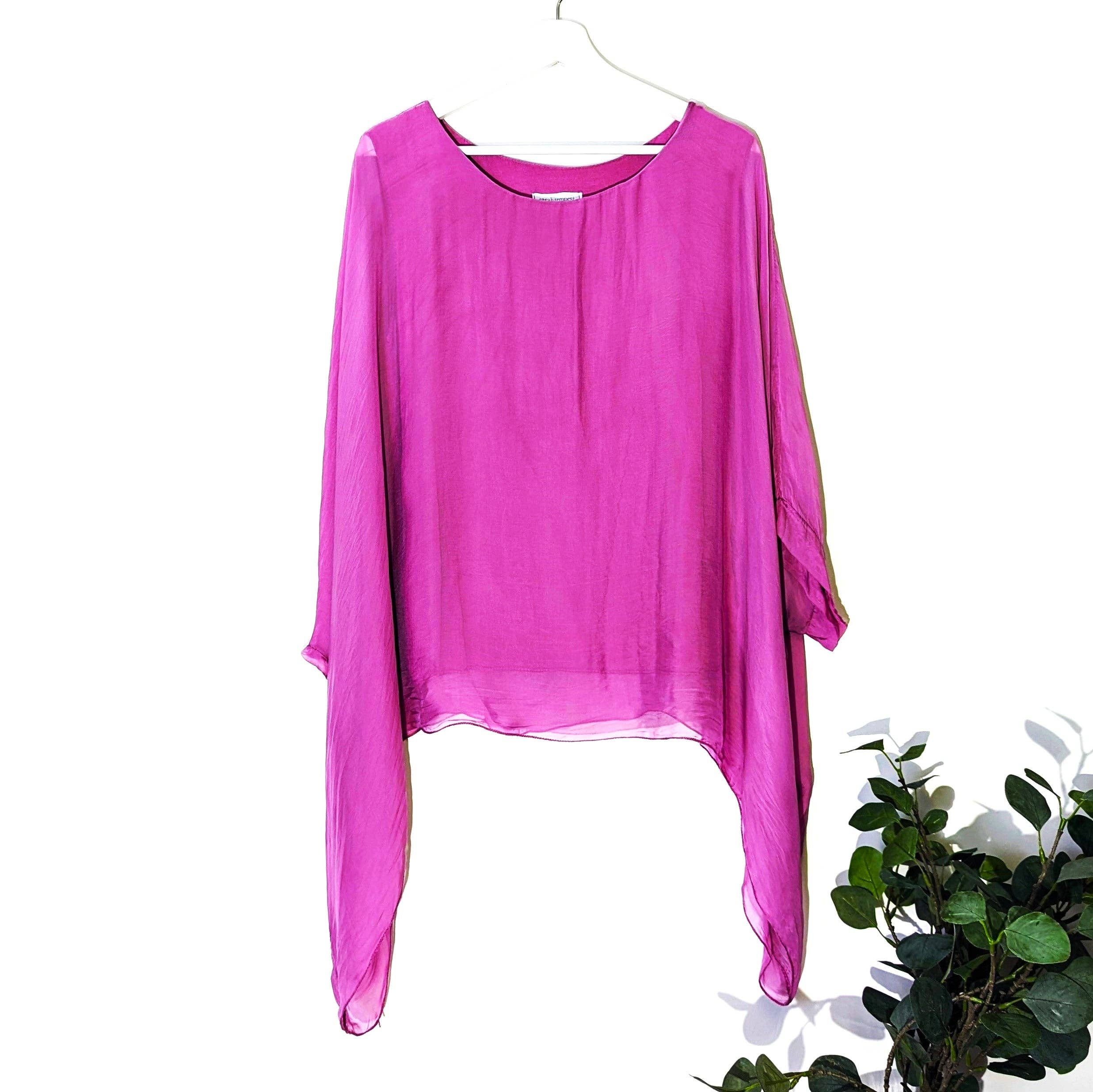 Plain silk tunic with comfortable attached undergarment (O/S): LGRN