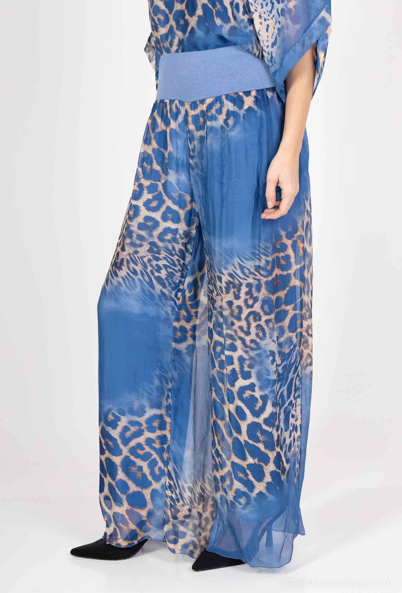 Leopard Silk Pants 20572: Jeans