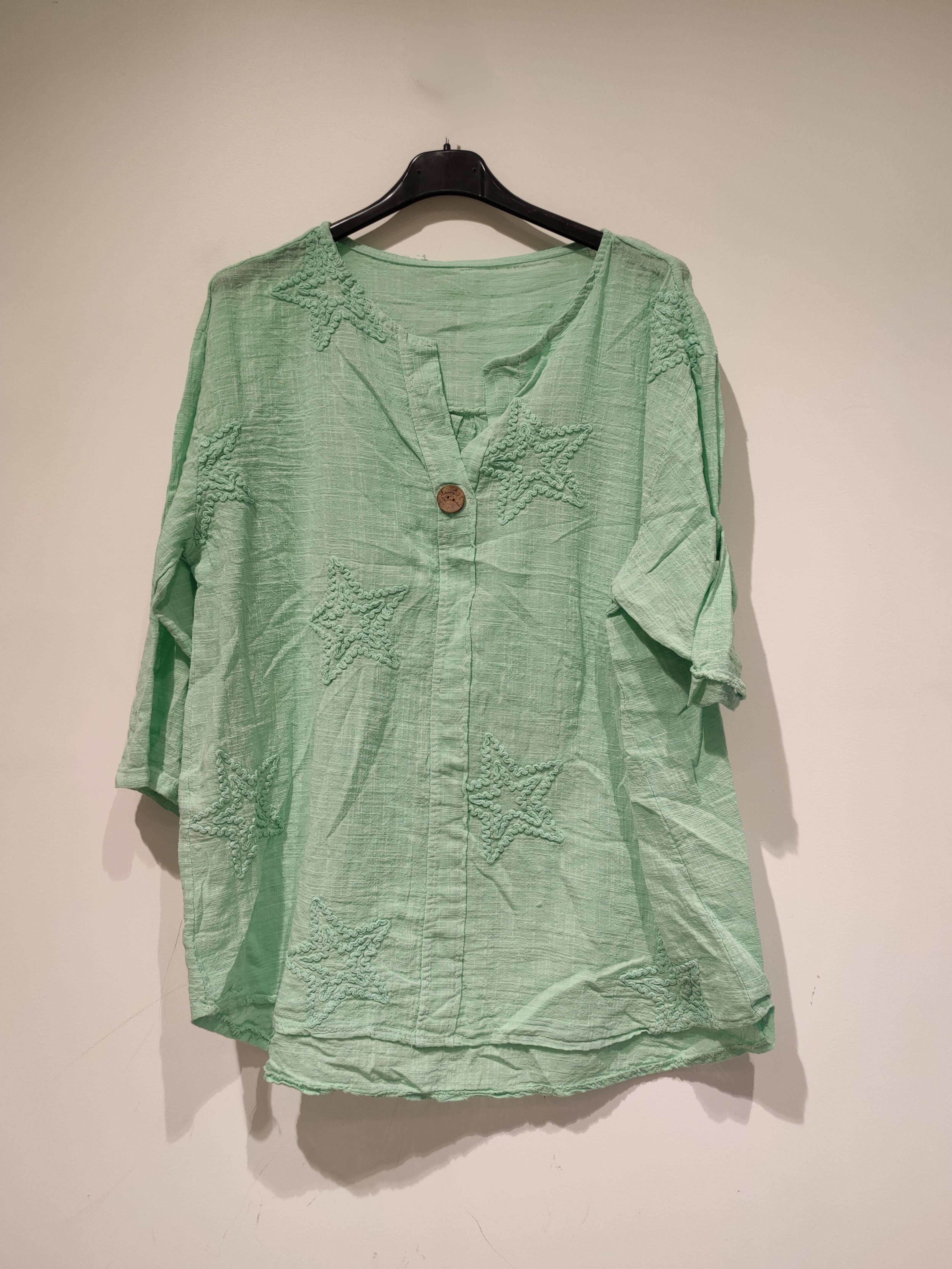 LISA Star Blouse - PE25: White / YOU(36-46)