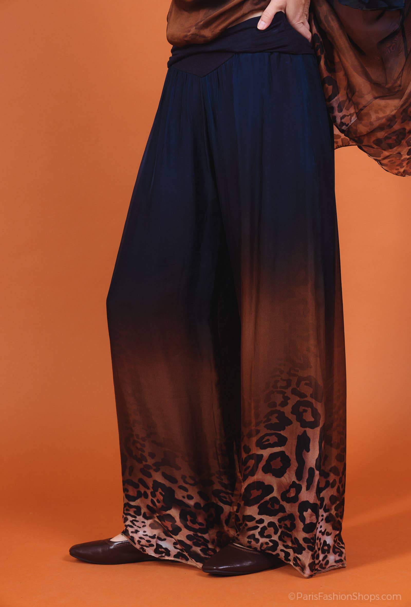 Silk Trousers 20568: Pink