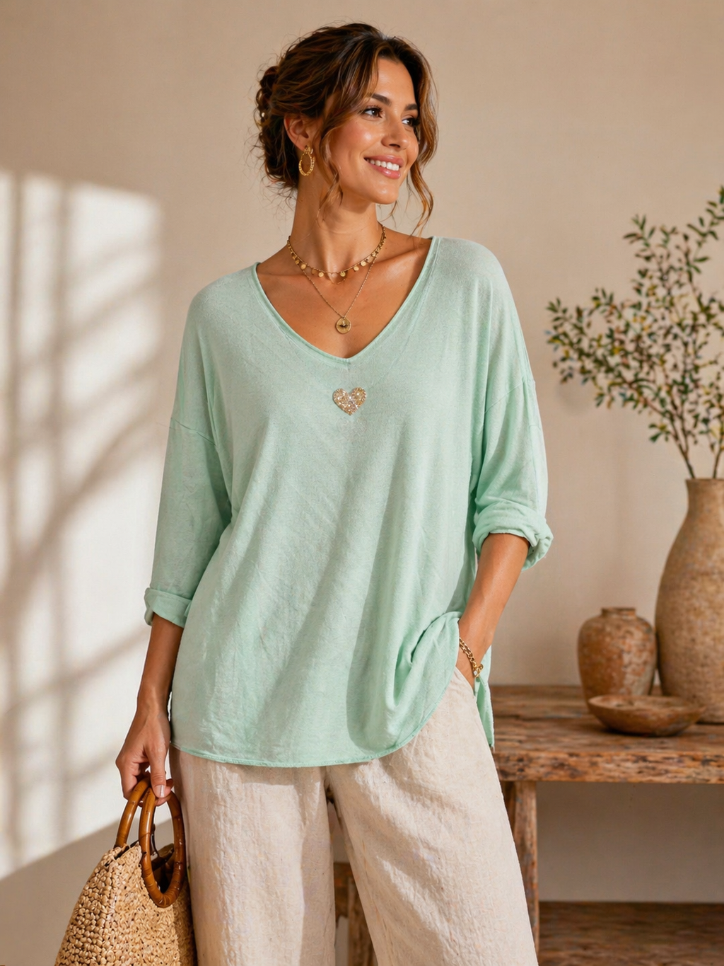 High Bohemian Heart – Gentle Sun: Light yellow / One size