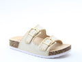 New heavenly feet sandy sliders sandals cream