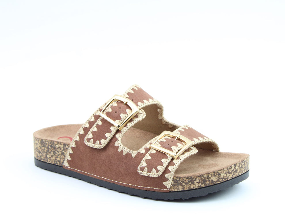 New heavenly feet sandy sliders sandals tan