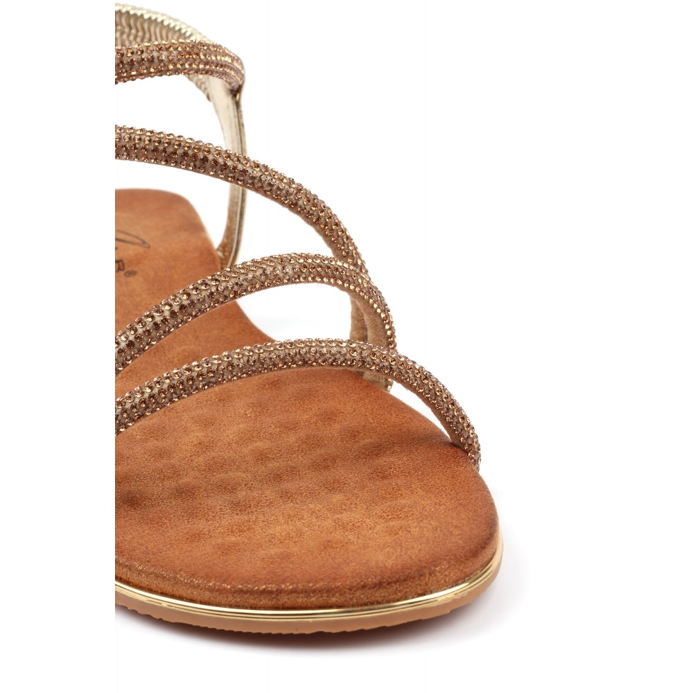 Lunar cortez gold sandals