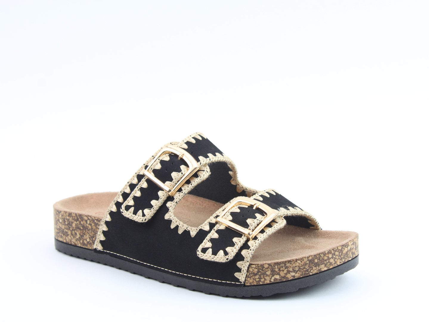 New heavenly feet sandy sliders sandals black