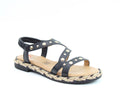 Heavenly feet kimi black stud sandals