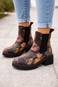 Heavenly feet floral ankle boots