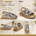 New adesso leather gold metallic sandals
