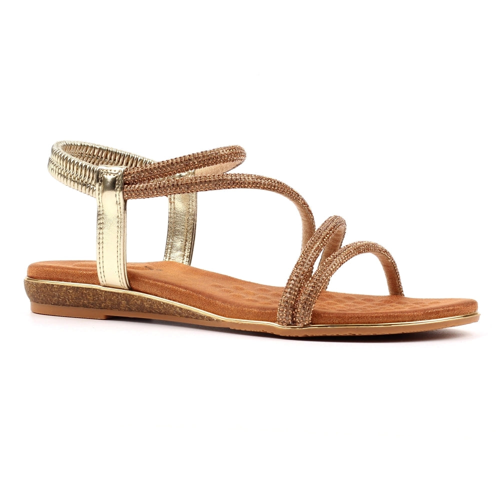 Lunar cortez gold sandals