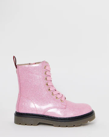 New heavenly feet baby pink glitter ankle boots.