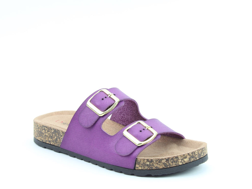 New heavenly feet harmony sliders sandals purple