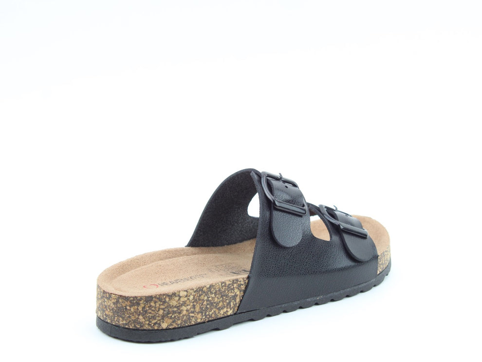 Heavenly feet harmony black sliders sandals