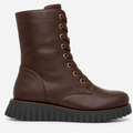 New heavenly feet Martina wedge ankle boots brown lace up