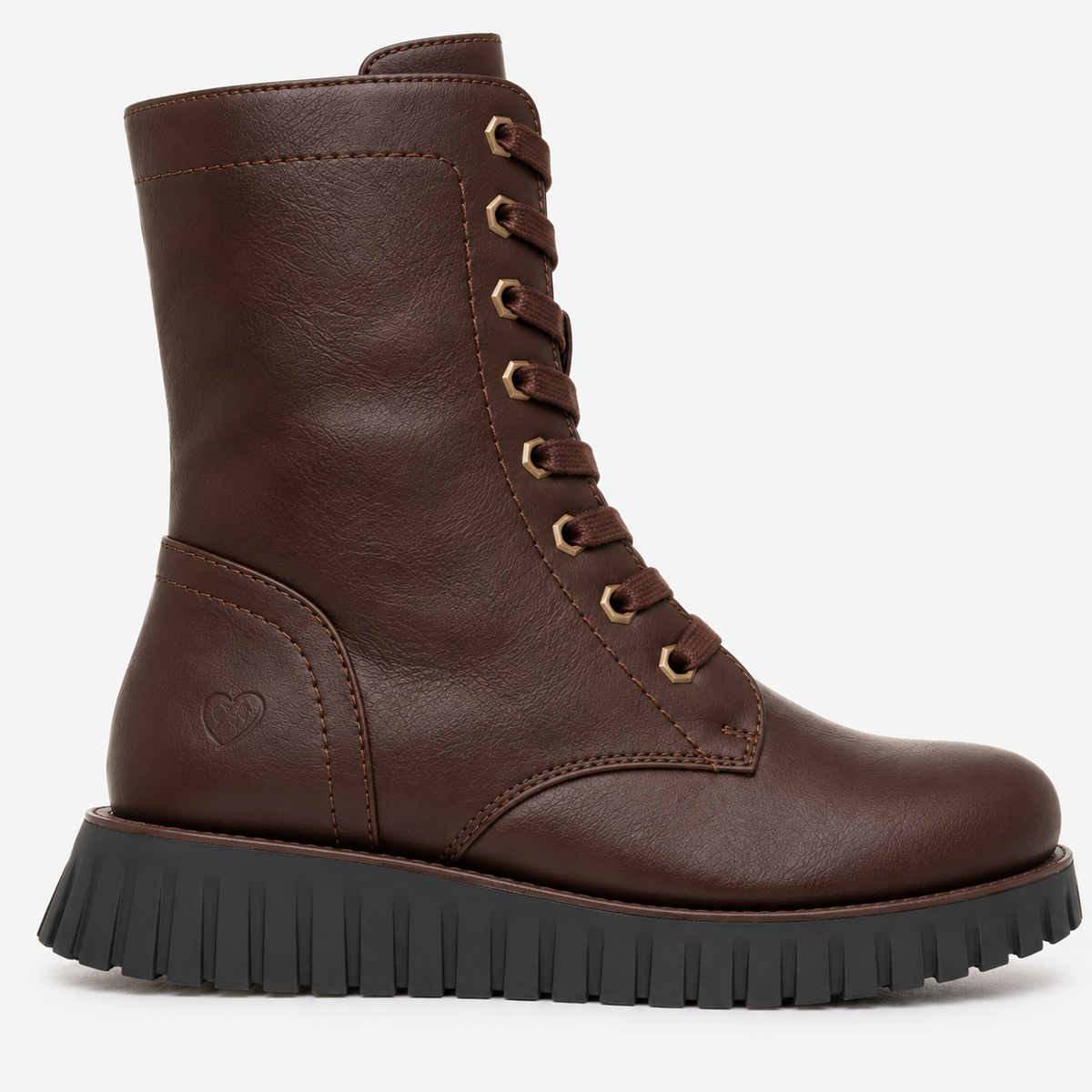 New heavenly feet Martina wedge ankle boots brown lace up