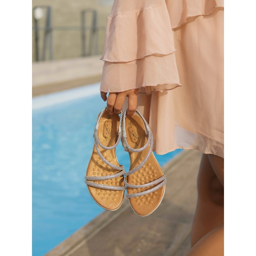 Lunar cortez silver sandals