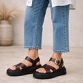 Heavenly feet platform chunky sandals.